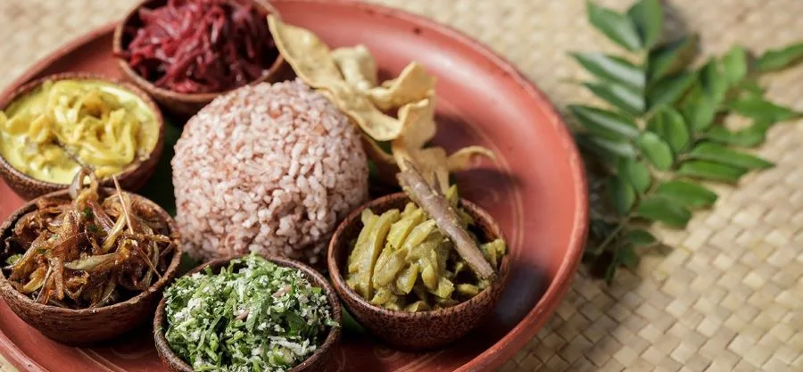 Wholesome plant-based Ayurvedic nutrition and dosha-balancing foods