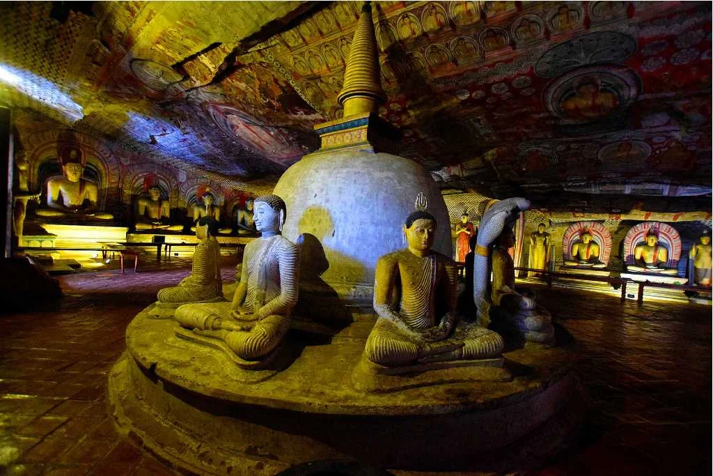 Dambulla Cave Monasteries & Journey to Kandy