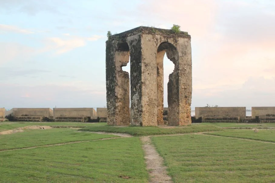 Massive coral-limestone ramparts and bastions of Jaffna Dutch Fort