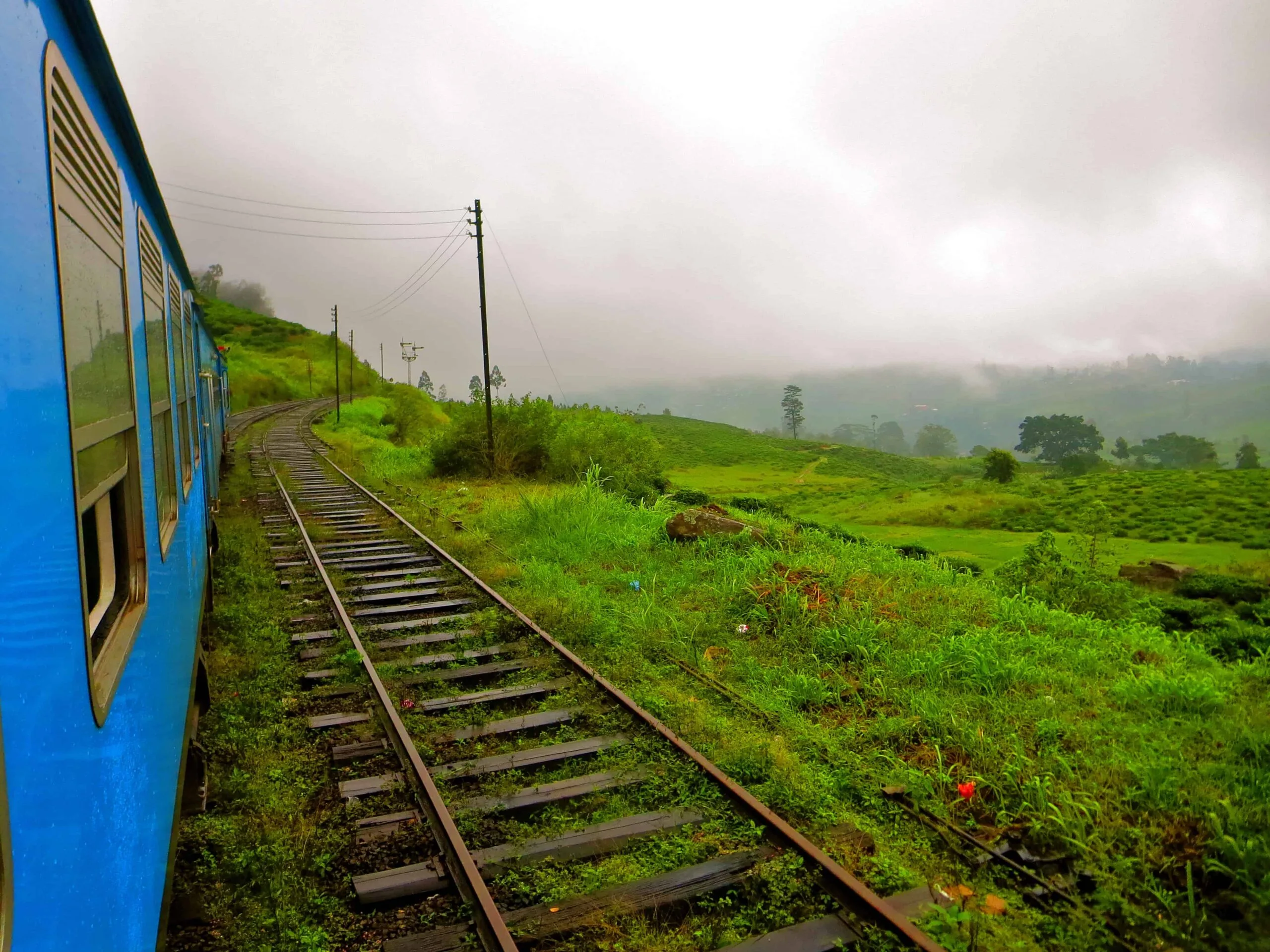 Scenic Kandy to Ella train ride through tea hills