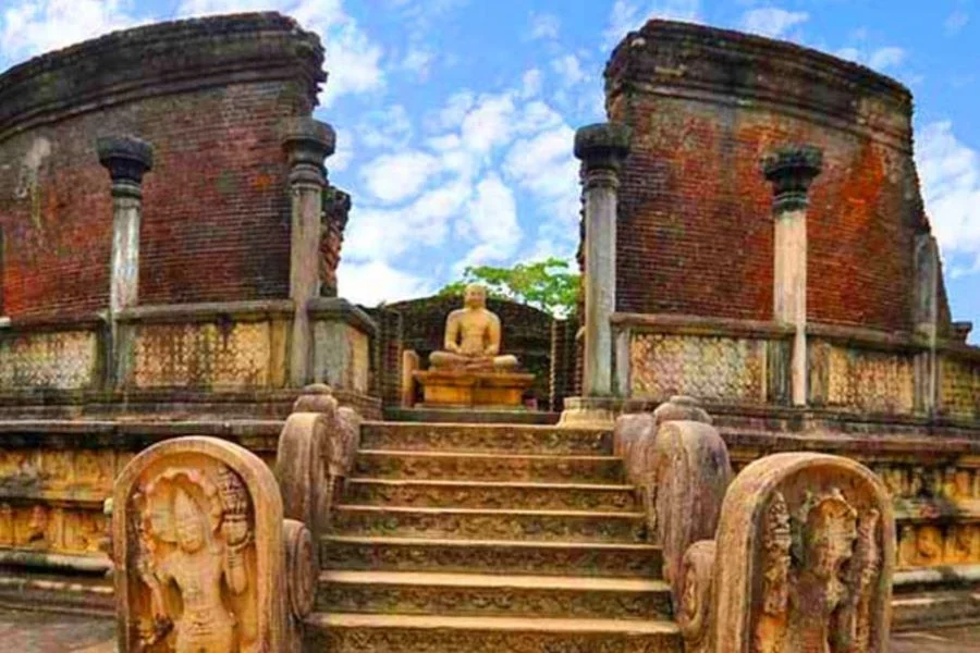 The Sacred Quadrangle ruins in Polonnaruwa
