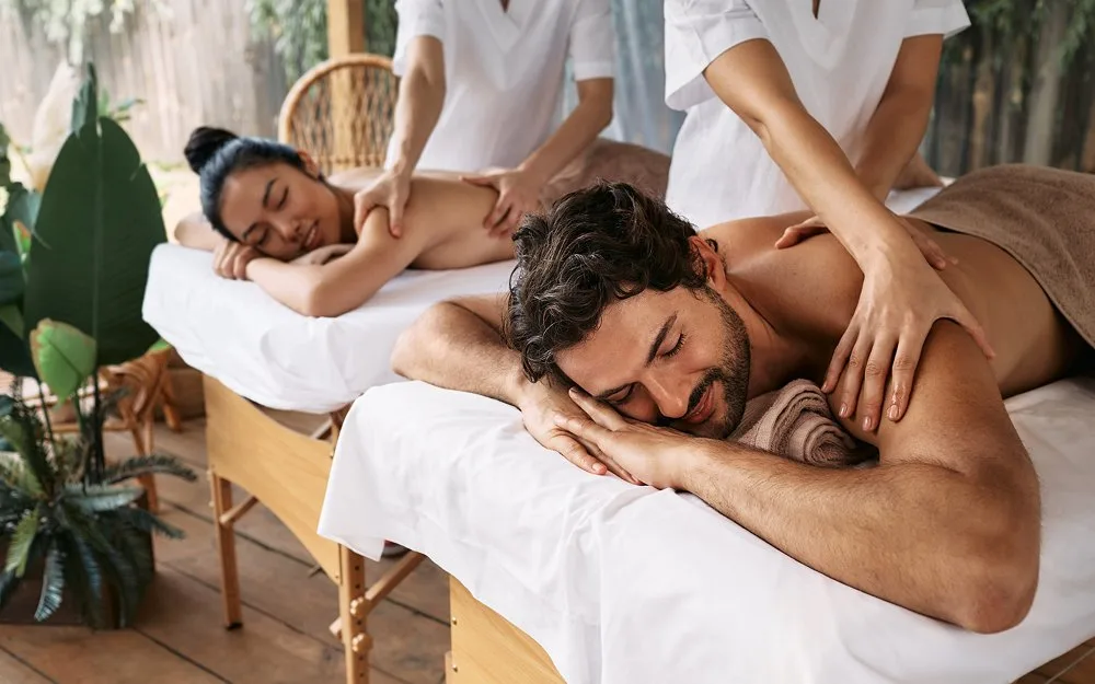 Relaxing spa massage at a south coast wellness retreat