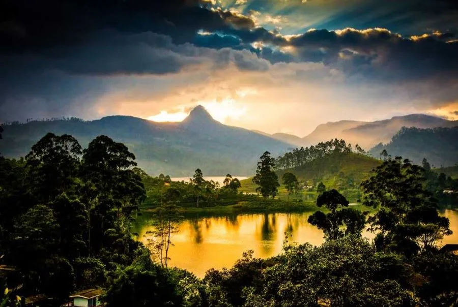 Scenic waterfalls and mountain streams in Sri Lanka