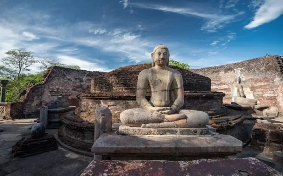 Ancient cultural heritage monuments and stupas in Sri Lanka