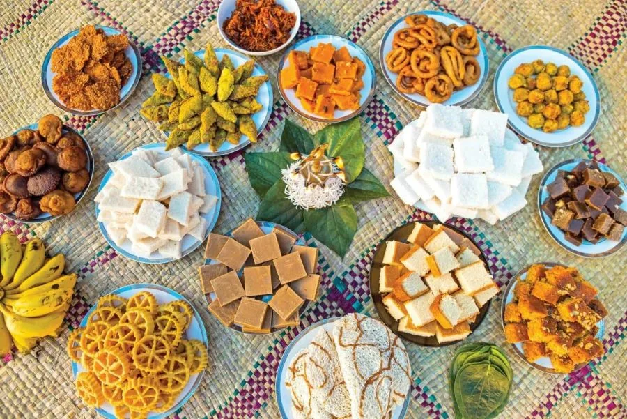 Traditional sweet treats and spiced beverages in Sri Lanka