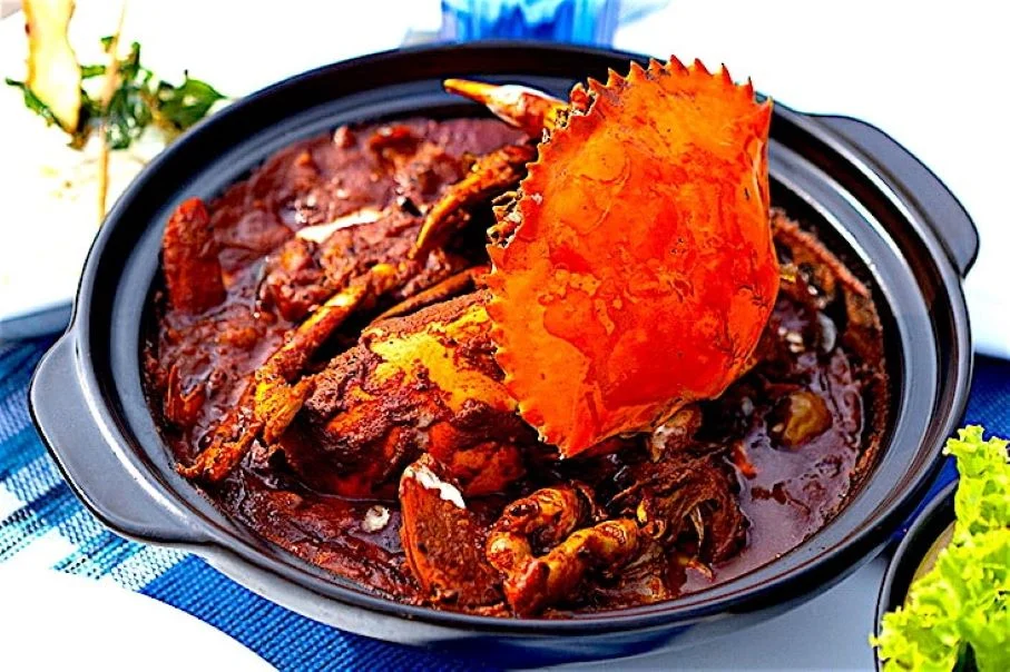Fiery and fragrant authentic Jaffna crab curry prepared with roasted spices