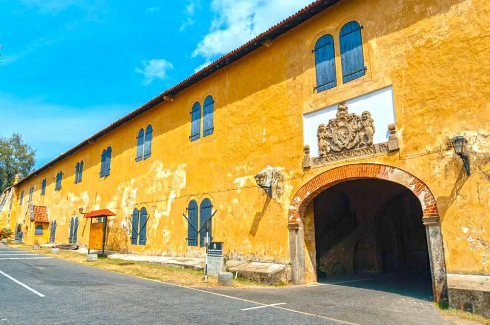 Historic Dutch entrance gate and Maritime Museum in Galle