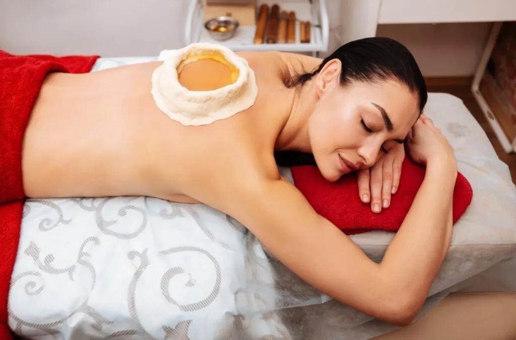 Traditional Vasti localized warm oil treatment