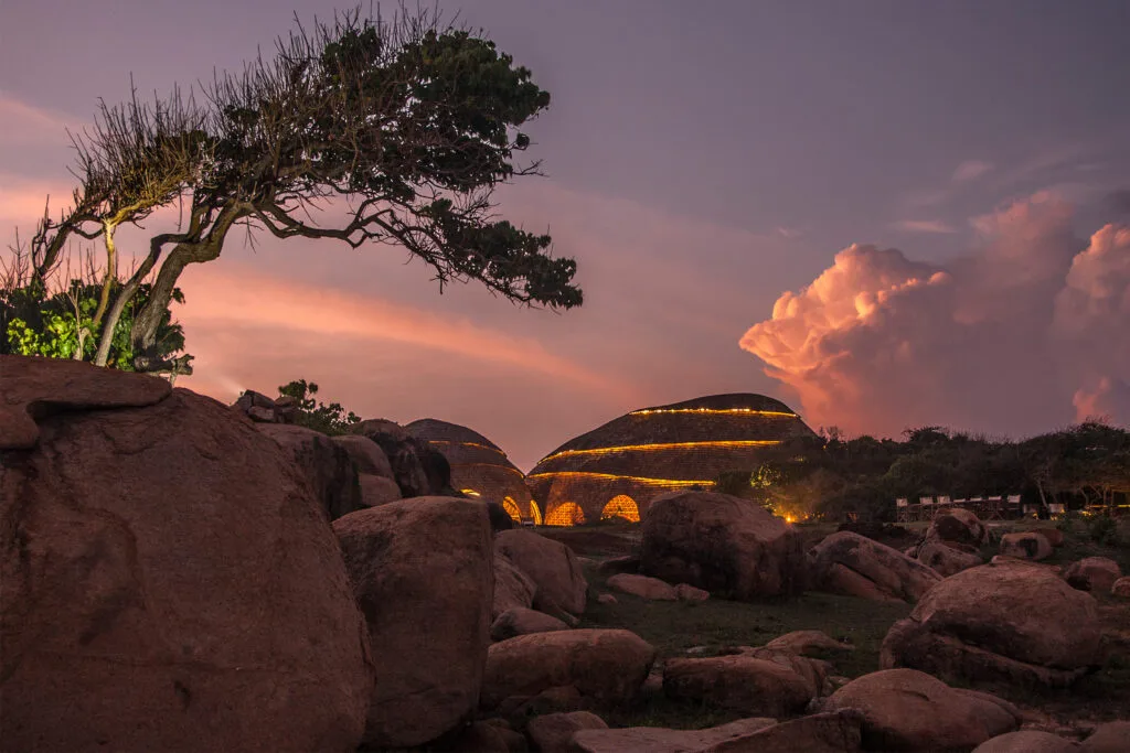 Luxury eco-lodge pool and architecture at Wild Coast Lodge