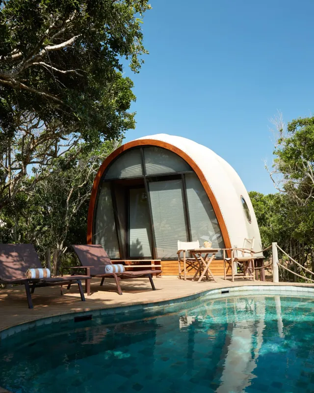 Wild Coast Tented Lodge luxury cocoon suite with private pool in Yala